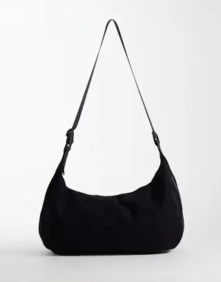 ASOS DESIGN canvas crossbody bag in black