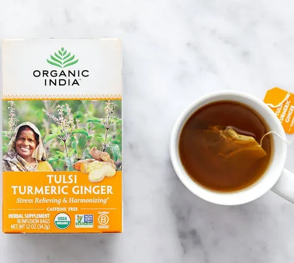 Organic India Tea Tulsi Turmeric Ginger
