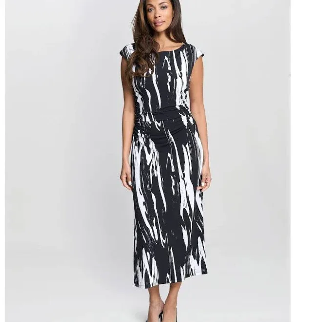 Gina Bacconi Lucia Abstract Print Dress