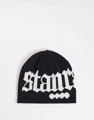 Stan Ray logo graphic beanie in black