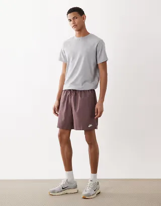 Nike Club flow shorts in brown