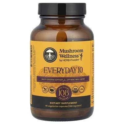 Herb Pharm Everyday 10 Mushroom Wellness 90 Caps