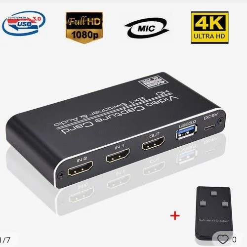 Dual Switcher And Audio HDMI Video Capture Live