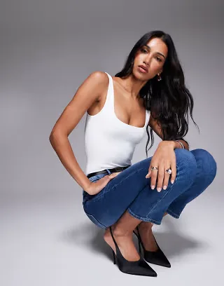 Good American sculpting modern tank bodysuit in white