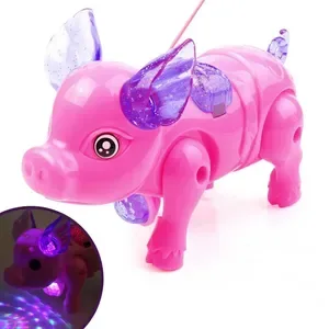 Electric Walking Pig Toy for Kids - Pink Musical Light-Up Electronic Birthday Gift
