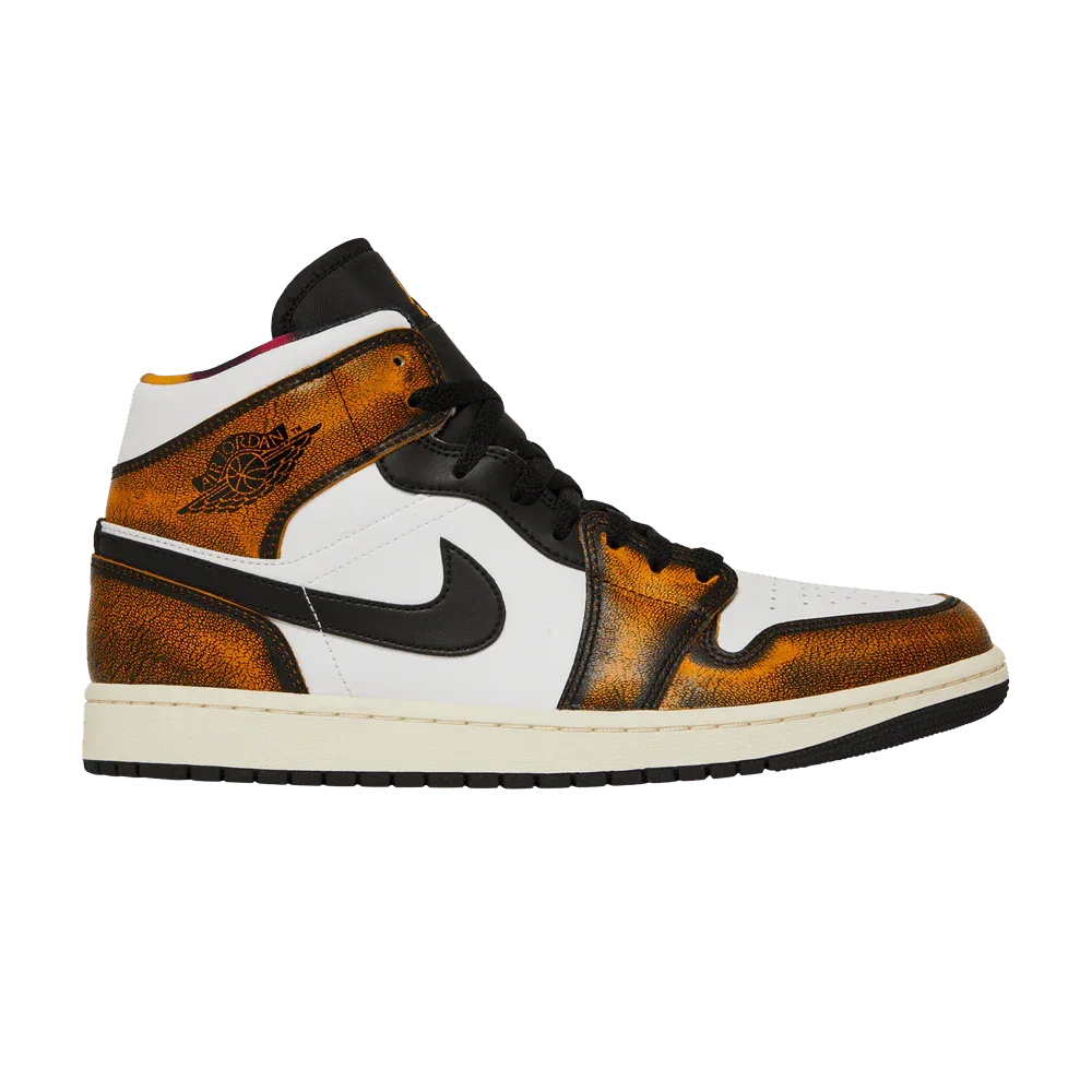 Air Jordan 1 Mid SE Orange Wear Away