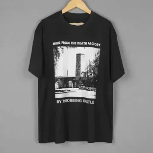 Mens Cotton Printed Throbbing Gristle T-Shirt, Short-Sleeve Death Factory Electronics Industry Music Soul Design