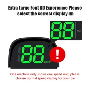 2023 Car HUD GPS Head Up Display For All Car Digital Speedometer HUD Plug and Play Big Font Auto Electronics Accessories