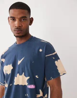 Nike floral graphic T-shirt in dark gray