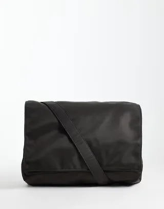 ASOS DESIGN nylon crossbody bag in brown