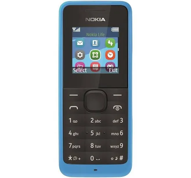 Nokia 105 UK Sim-Free Mobile Phone - Blue