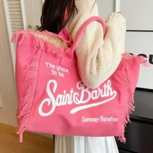 Denim canvas nylon saint barth beach tote Designer Shoulder Womens Men Handbag Luxury Clutch work computer Bag Summer Le