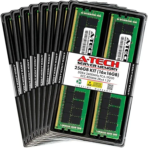 256gb 16x 16gb Pc4-2400 Rdimm Synology Hd6500 Memory Ram