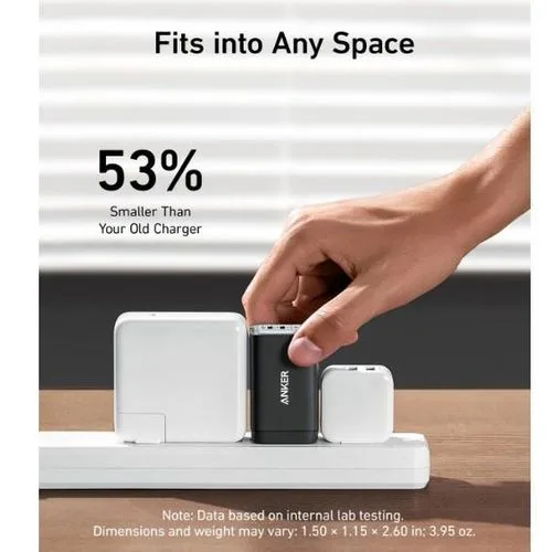 Anker USB C Charger Nano II 65W - PowerPort III 3-Port