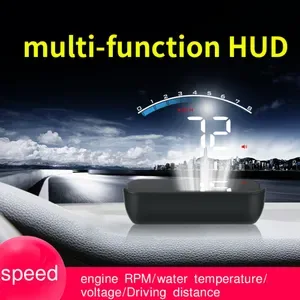 M6S HUD Car Head-Up Display - OBD Windshield Projector with Speed, RPM, Overspeed Alarm - KM/h & MPH Auto Electronics