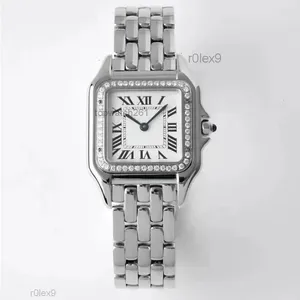 22 Watch for Ladies - Designer Square Panthere Quartz Movement - Gold & Silver Womens Fashion Tank Watches BU3838