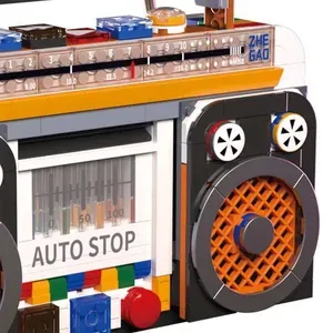 2026 New 554PCS Color Radio Model Building Blocks Retro Small Home Appliances Assembly Bricks DIY Toys Decoration Childr