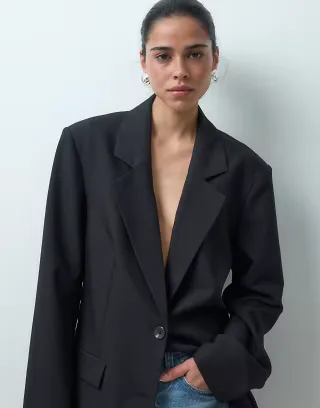 ASOS DESIGN tailored oversized blazer in black