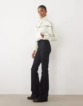 ASOS DESIGN Tall power stretch sculpt flare jeans in indigo