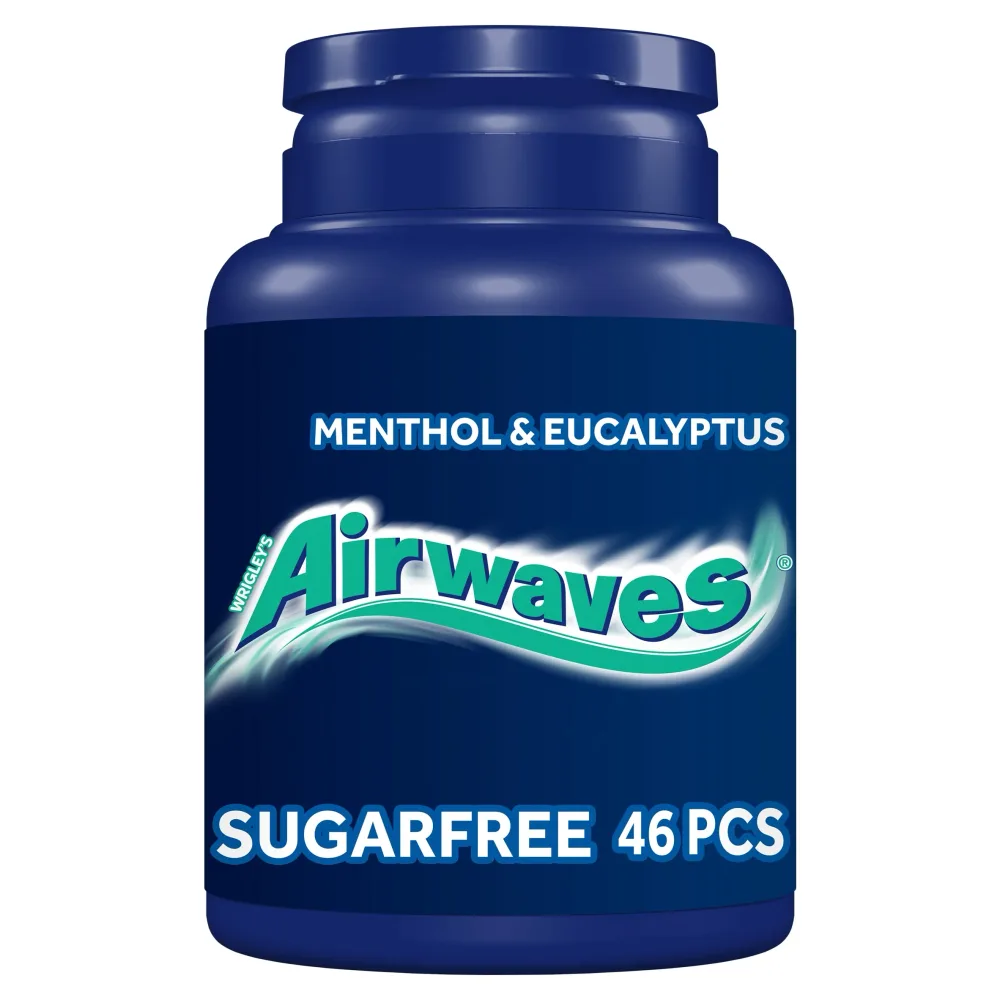 Airwaves Menthol & Eucalyptus Chewing Gum Bottle 46 Pieces