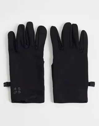 4505 thermal run gloves with touch screen finger and reflective logo detail in black