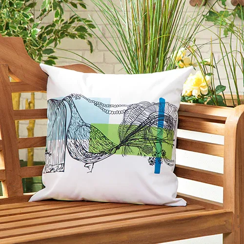 Printed Outdoor Scatter Cushions Square Garden Decorative Pillows Water Resistant