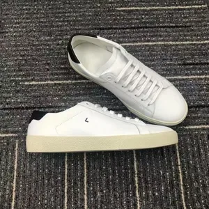 Designer Casual Shoes - Luxury Flat Sports Shoes for Men & Women - Classic Black & White Tennis Training Sneakers