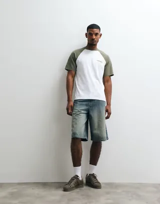 ASOS DESIGN regular T-shirt with chest graphic in white