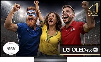 OLED65C55LA 65-Inch OLEDevo 4K UHD Smart TV, (α9 AI Processor Gen7, Dolby Atmos, Freeview Play and Amazon Alexa, 120Hz)