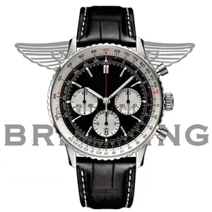 Breitling Navitimer Mens Automatic Chronograph Watch - Leather Band, Quartz Movement, Elegant Designer Timepiece