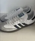 Adidas OG Sambas size 8 EU 42. White Black stripe.