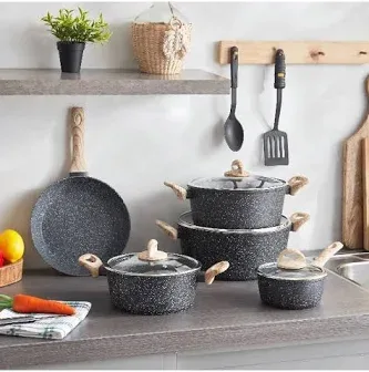 Homebox Nevada 11-Piece Forged Non-Stick Cookware Set