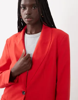 ASOS DESIGN Tailored relaxed blazer in red