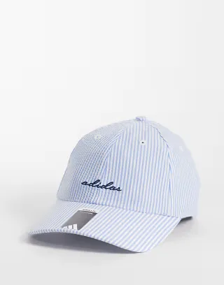 adidas Originals Seersucker strapback in blue