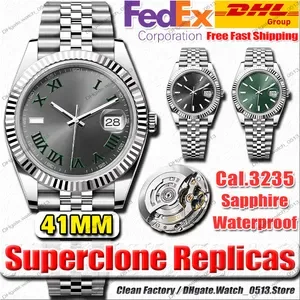 Clean Factory Luxury Watches Men Designer Watches 41MM 3235 Automatic Movement DJUST 904L Stainless Steel Sapphire Lumin