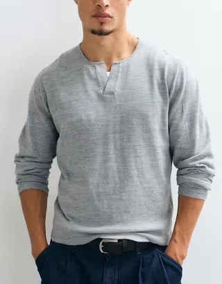 ASOS DESIGN relaxed knit v neck sweater in gray