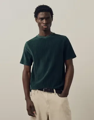 A.Collective rib t-shirt in green