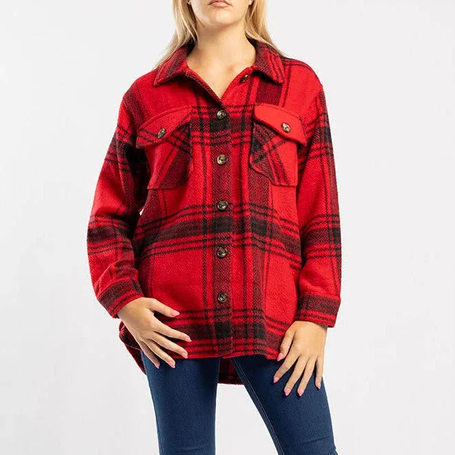 Oversized Check Shacket
