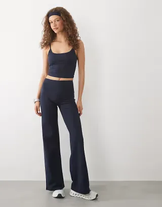 4505 soft touch low rise wide leg dance pants in navy