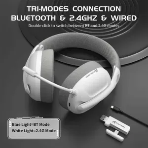 ATTACK SHARK L80 Ultra-Light Wireless Gaming Headsets - Tri-Mode for PC, Switch, Xbox - Lightweight Comfort