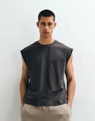 Cotton on boxy oversized fit tee in faded slate