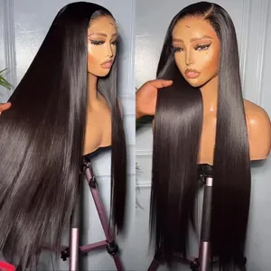 13x4 Straight Hd Lace Wig 13x6 Human Hair 250 Density Brazilian Preplucked Hairline 30 Inch Glueless 100% Human Hair Wig