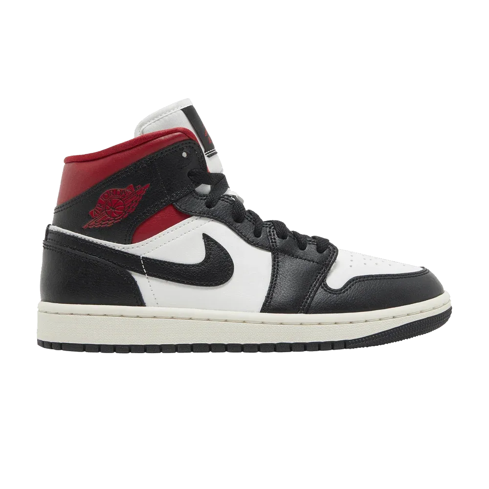 Air Jordan 1 Mid Black Gym Red