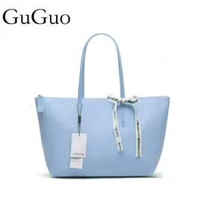 Guguo Large Capacity French Tote Bag - Handheld Crossbody Commuter Shopping Bag for Women and Mother-Daughter Use