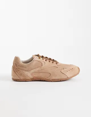 Bronx Myr-aa sneakers in mocha mousse vintage suede