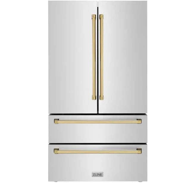 ZLINE 36" Autograph Edition 22.5 Cu. Ft. Freestanding French Door Refrigerator