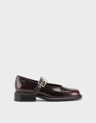 Vagabond Shoemakers Ellis leather Mary Jane shoes in burgundy
