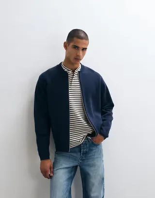 ASOS DESIGN oversized knit cardigan in navy