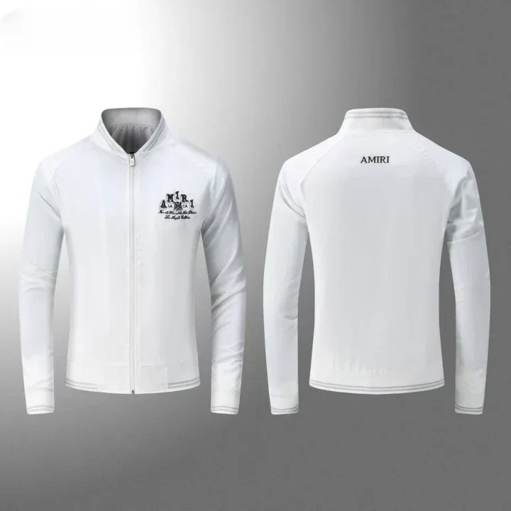 Amiri men's white track jacket