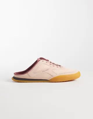 Calvin Klein runner mesh mules in dusty pink